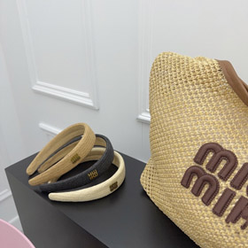 Miu Miu Woven Simple Face Wash Hairband-6226  