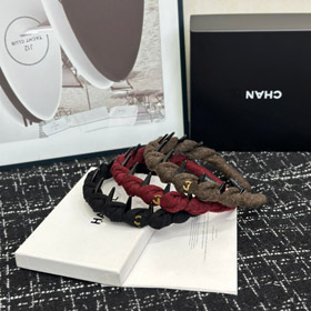 Chanel hair clip-on braided headband with teeth-6266  