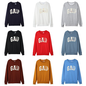 GAP New Casual Loose-fitting Pure Cotton Crew Neck Sweatshirt-6292  
