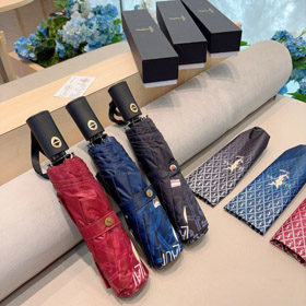 Yves Saint Laurent (YSL) Classic Diamond-Quilted Monogram Folding Umbrella-6535  